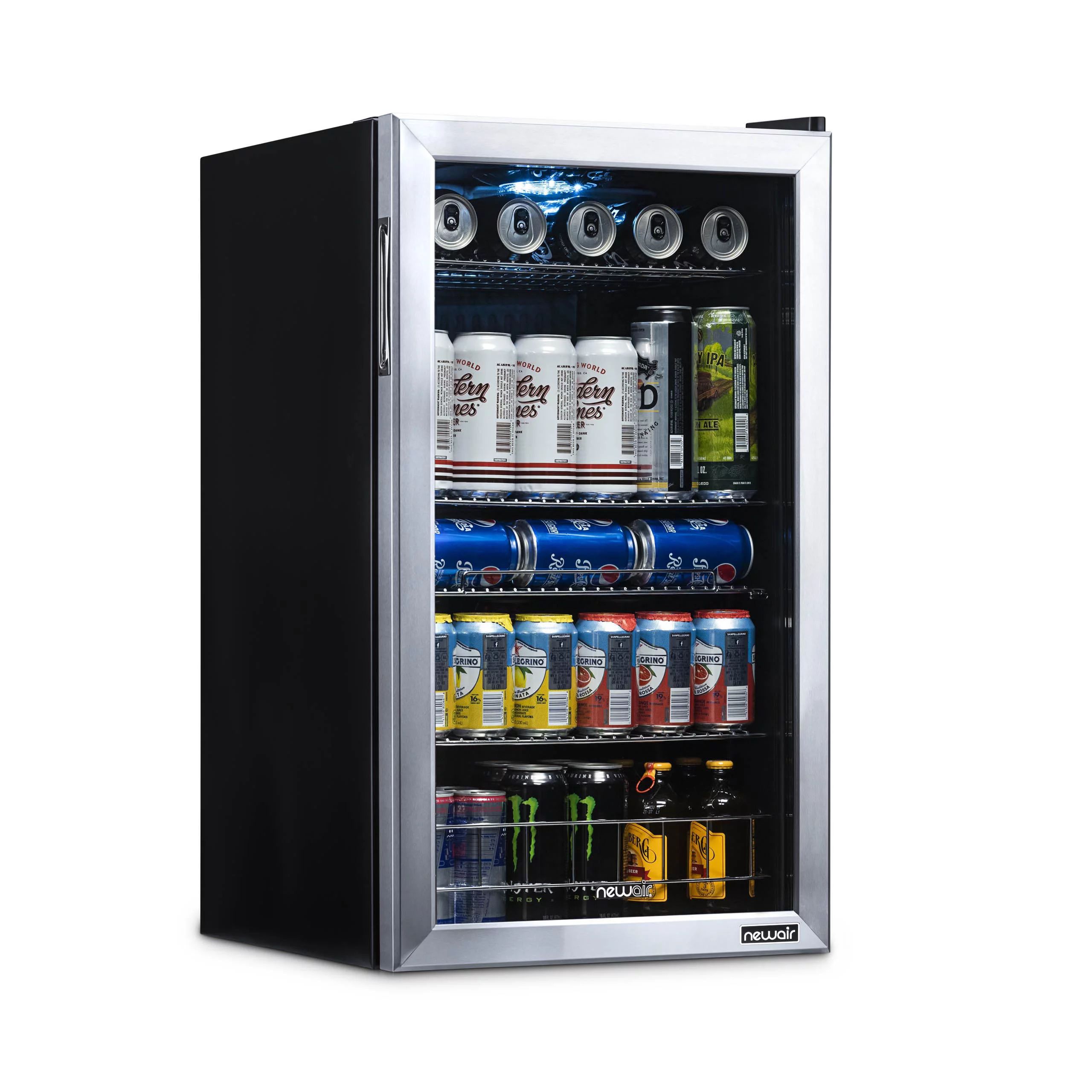 Newair Beverage Refrigerator Cooler |126 Cans Free Standing with Glass Door | Walmart (US)