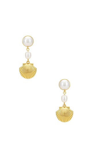 Alma Earring in Gold & Pearl | Revolve Clothing (Global)