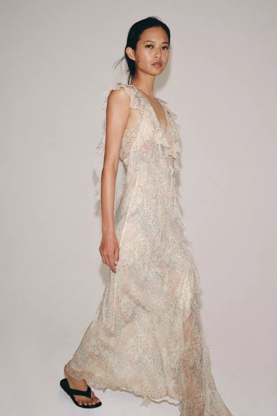 FLORAL PRINT RUFFLE DRESS | Zara UK