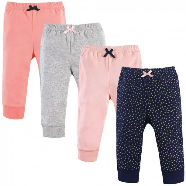 Luvable Friends Baby and Toddler Girl Cotton Pants 4pk, Gold Dot, 18-24 Months - Walmart.com | Walmart (US)