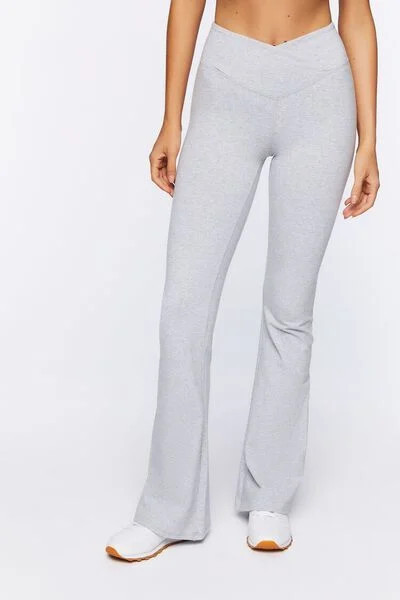 Active Heathered Flare Leggings | Forever 21