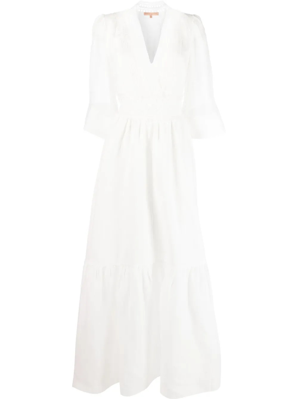 Ermanno Scervino 马德拉刺绣超长连衣裙 - Farfetch | Farfetch (CN)