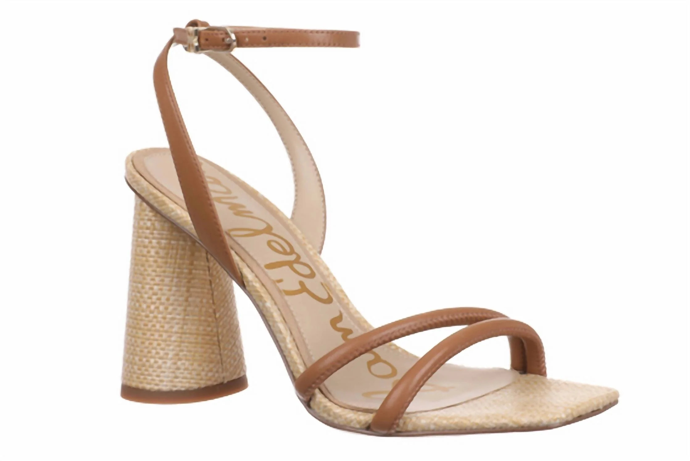 Women's Kia Block Heel Sandal In Rich Cognac | Shop Simon