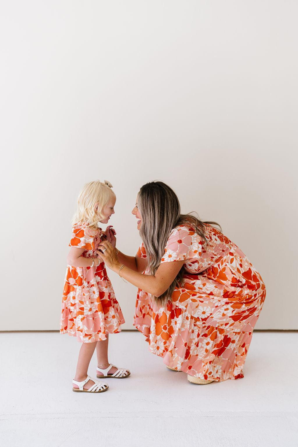 Tayla Dress in Tangerine - Kids | FEHRNVI