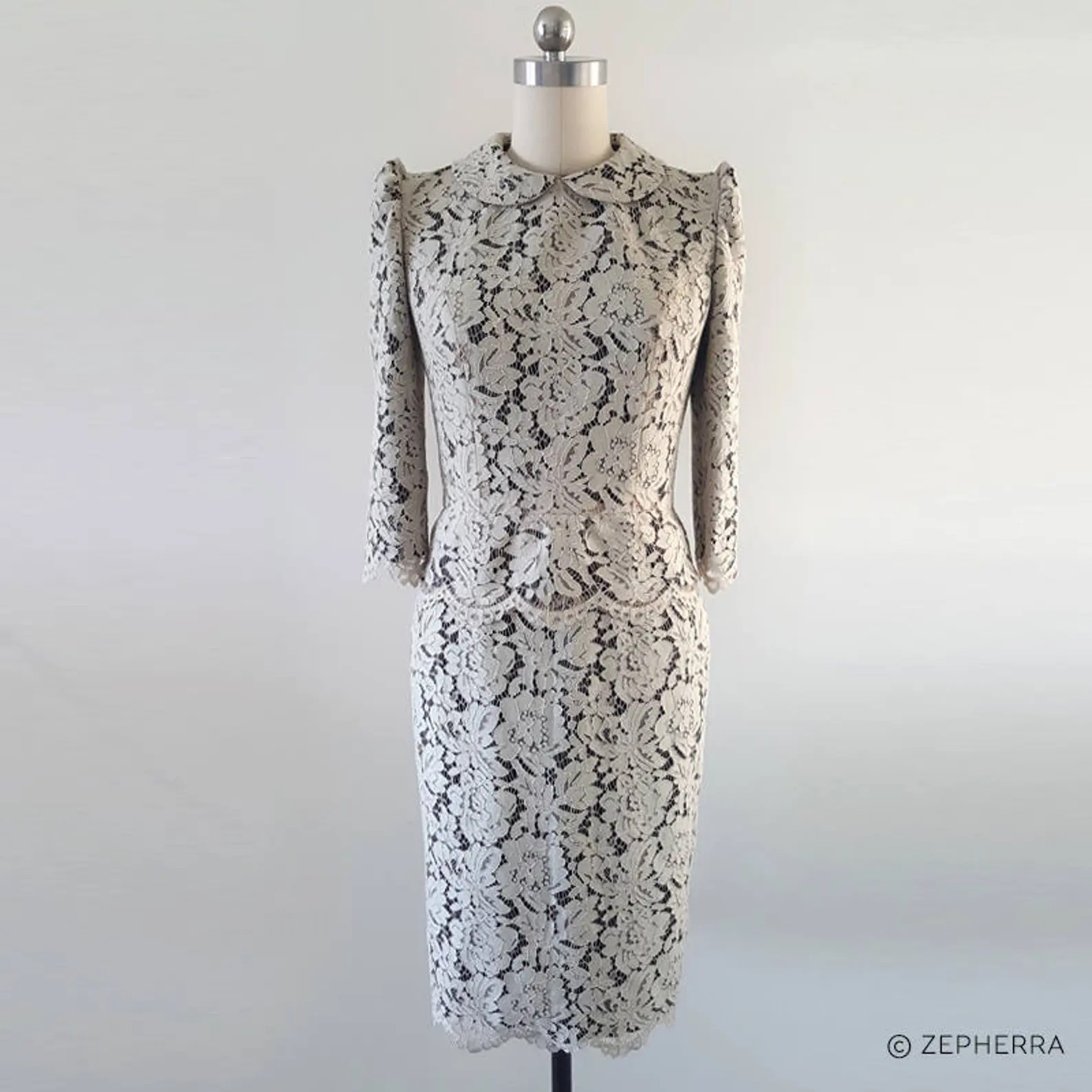 Kate Middleton Khaki Lace Dress/ Lace Peplum Dress/ Peterpan - Etsy | Etsy (US)