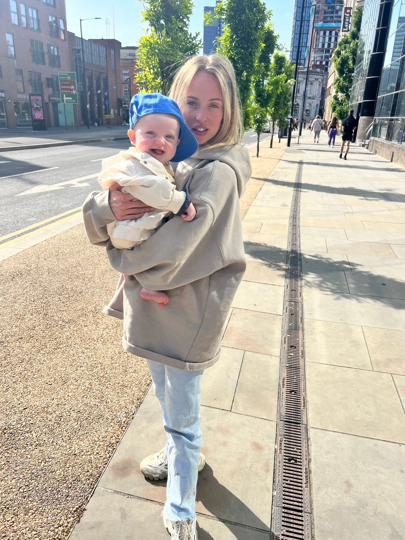 Family outfit, oversized hoodie, greige hoodie, relaxed outfit, mum outfit, light wash jeans, relaxed jeans, straight jeans, white trainers, chunky trainers, white chunky trainers, blue cap, white bomber jacket, children’s clothes, boys fashion, baby style, weekend outfits, neutral style, spring outfits, couture club, H&M, Balenciaga, mango, urban outfitters

#LTKSeasonal #LTKeurope #LTKstyletip