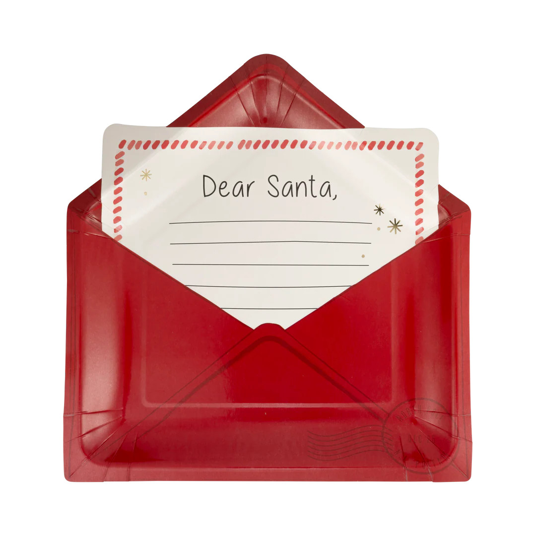 Letter to Santa Shaped Paper Plates | My Mind's Eye