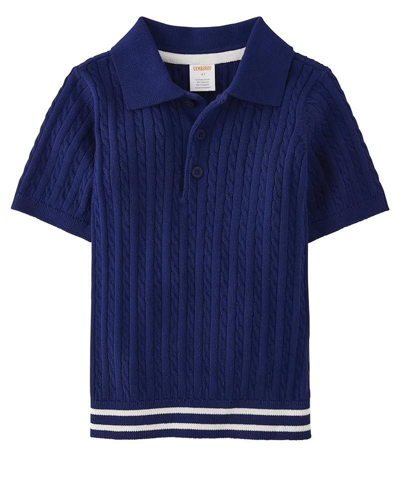Gymboree Boys' and Toddler Short Sleeve Knit Sweater Polo Shirt | Amazon (US)