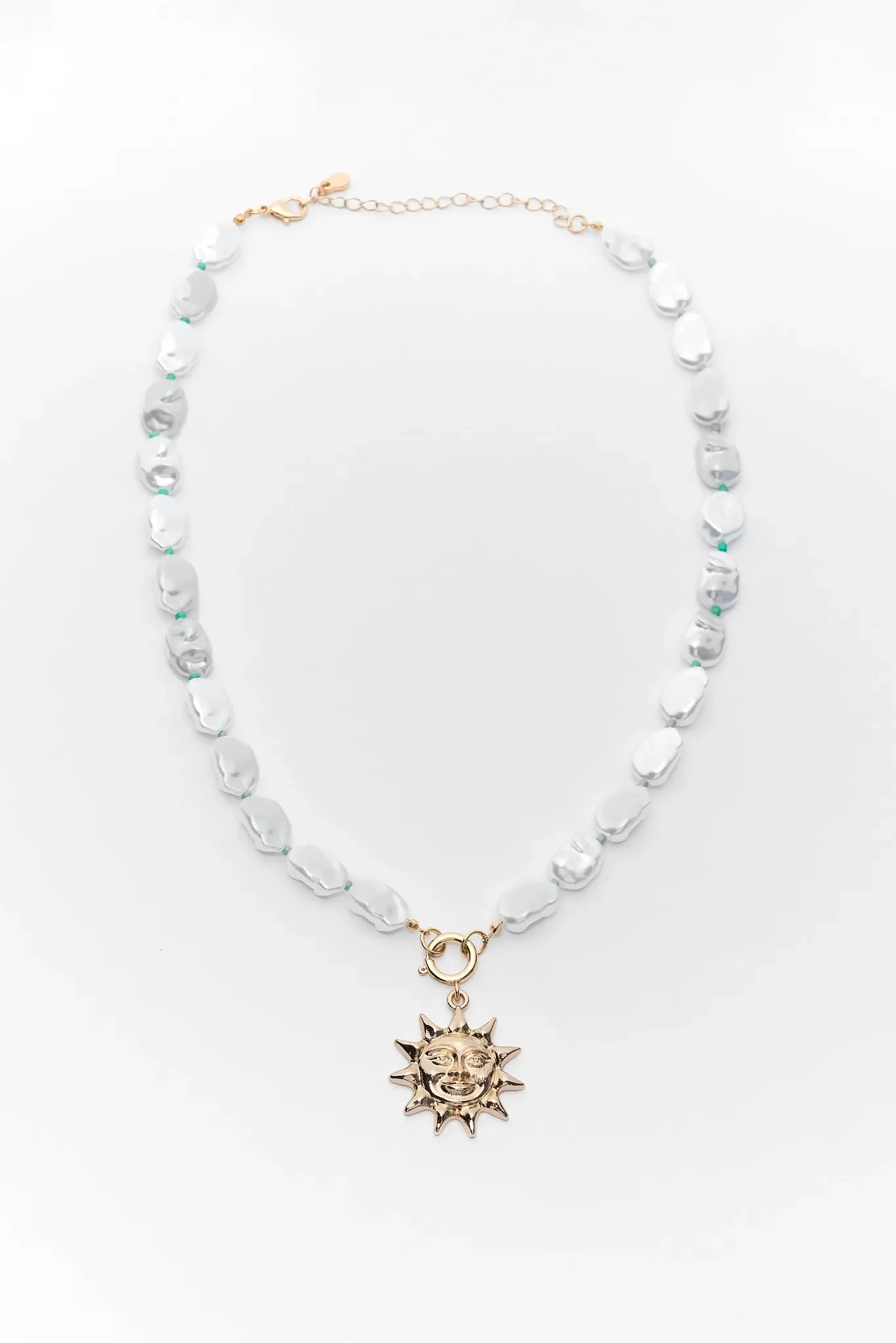 Pearl Sun Charm Necklace | Avara