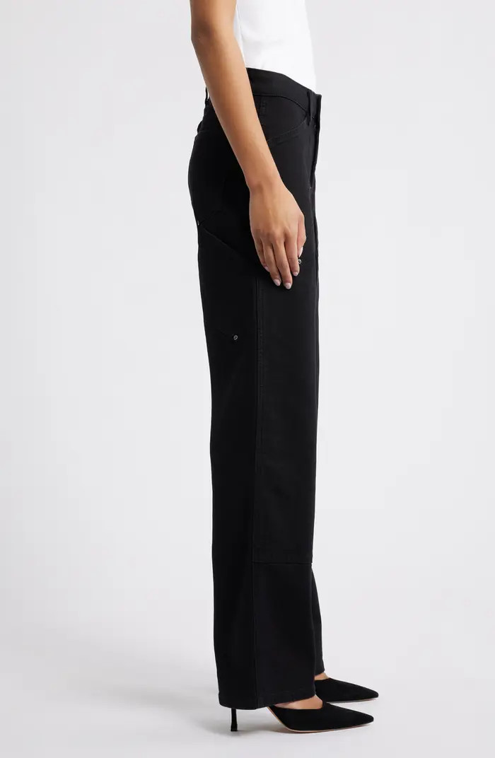 WARP+WEFT SAT '90s High Waist Relaxed Straight Leg Utility Jeans | Nordstrom | Nordstrom
