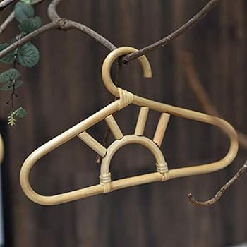 TV BAMBOO Baby Hangers for Closet with Rattan Material | Handmade Rattan Hangers for Non-Slip, Sp... | Amazon (US)