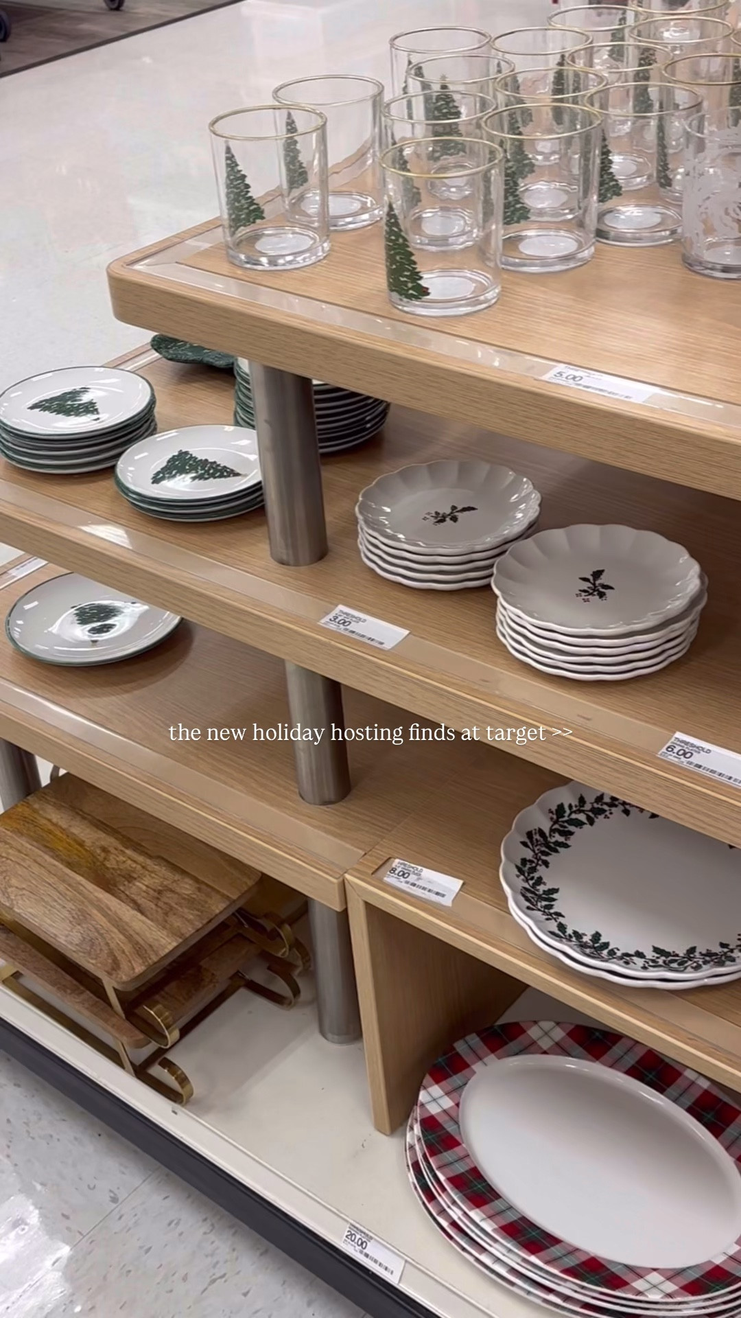 The new holiday hosting finds at target are so cute! Brought the wooden sleigh riser home with me asap 🤍🌲 

#LTKParties #LTKHoliday #LTKvlog