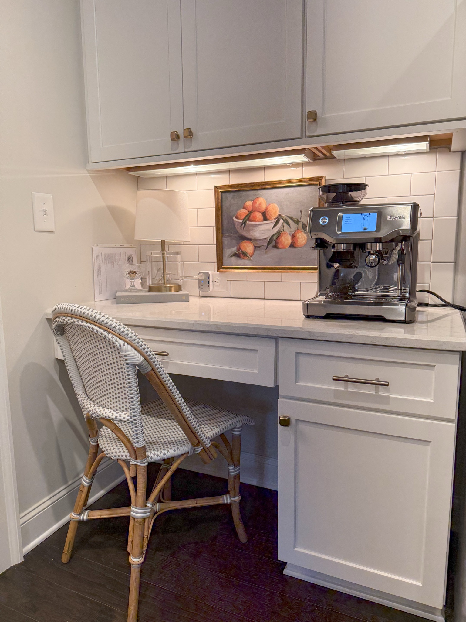 Easily our most used spot in the kitchen - the coffee corner! We bought this espresso machine last year and I underestimated how much I would be obsessed with making the best lattes at home. My dining chair is also on major sale right now! 

#LTKSaleAlert #LTKSeasonal #LTKHome