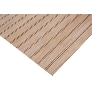 1/4 in. x 2 ft. x 4 ft. PureBond Red Oak 1-1/2 in. Beaded Plywood Project Panel | The Home Depot