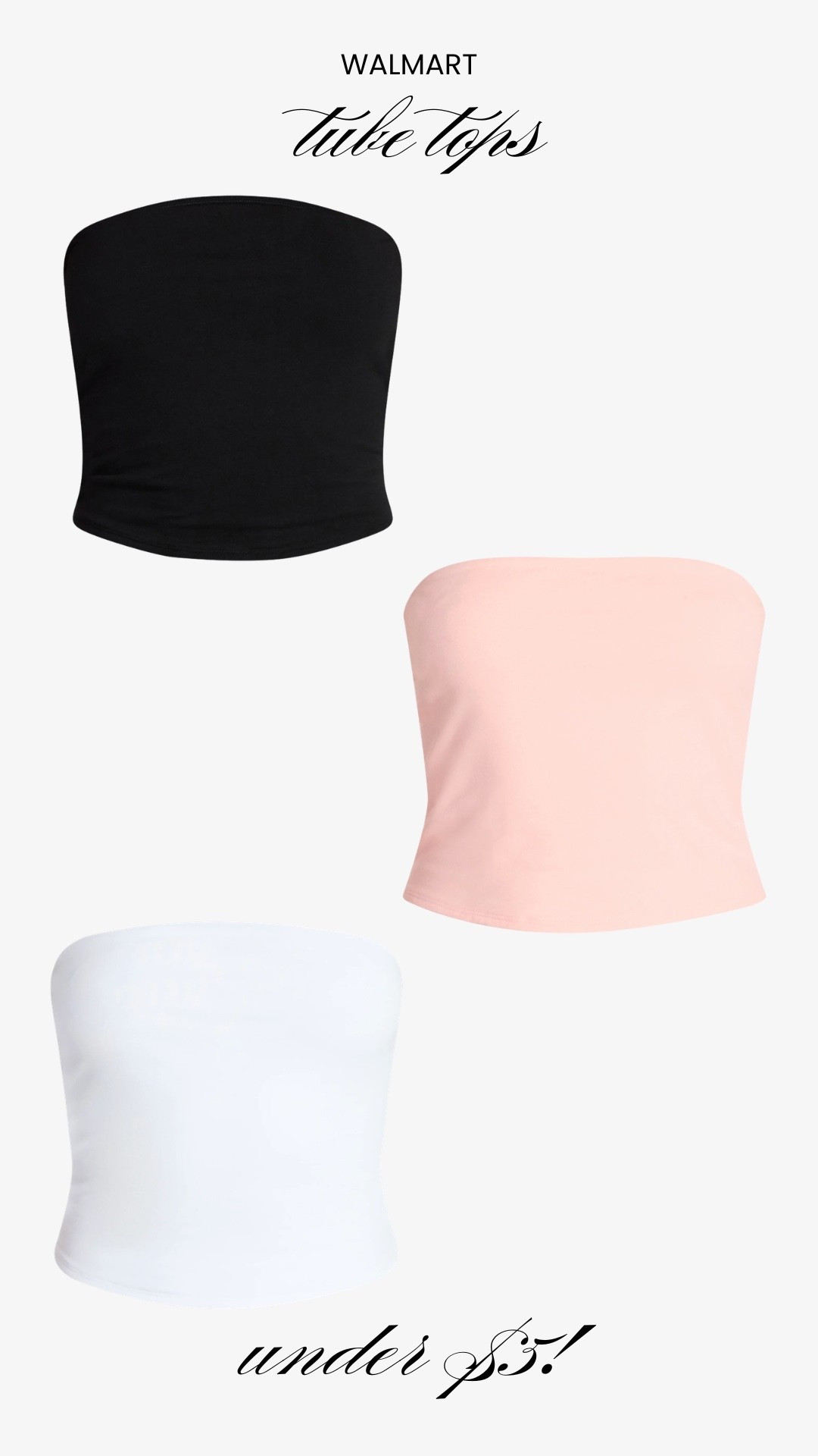 These Walmart tube tops are so good and under $5! 

#LTKSeasonal