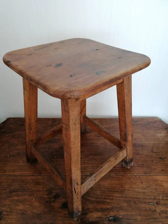 Antique Wood Stool - Etsy Canada | Etsy (CAD)