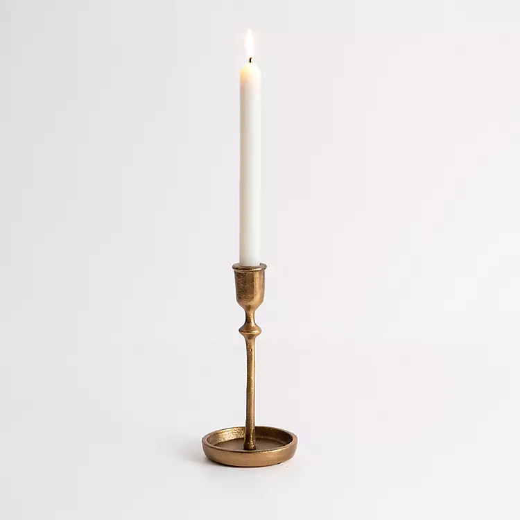 Gold Cast Iron Taper Candle Holder, 8 in. | Kirkland's Home