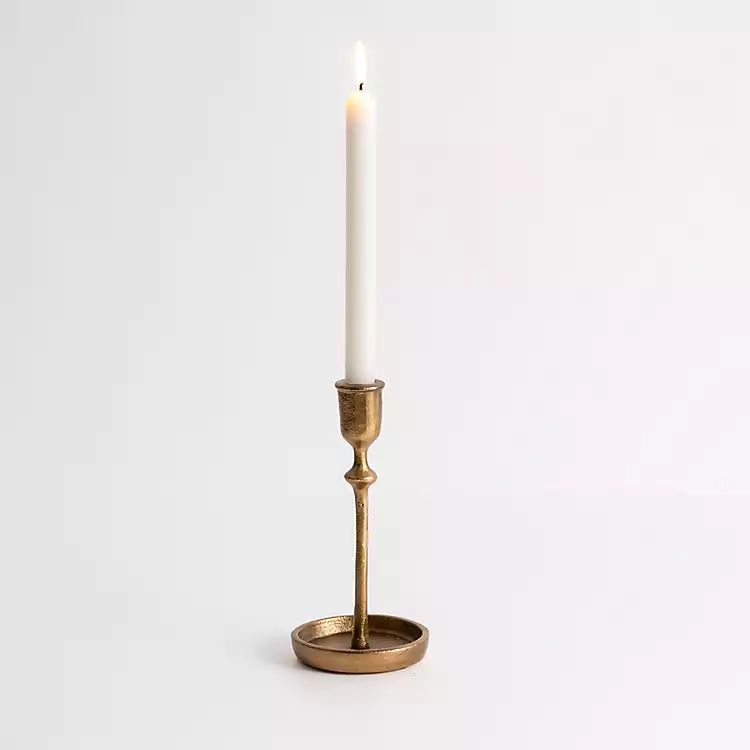 Gold Cast Iron Taper Candle Holder, 8 in. | Kirkland's Home