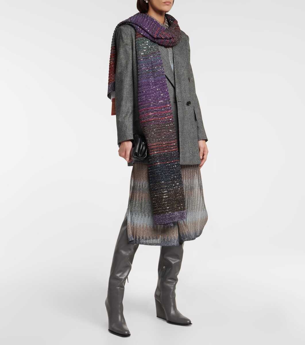 Schal aus Metallic-Strick | Mytheresa (DACH)