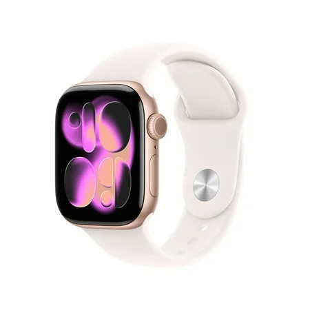 Apple Watch Series 11 GPS 42mm Rose Gold Aluminum Case with Light Blush Sport Band - M/L | Walmart (US)