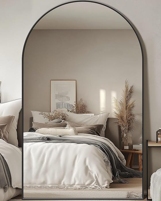 Full Length Mirror, 72"x44" Floor Mirror Freestanding, Oversized Floor Standing Mirror Full Body ... | Amazon (US)