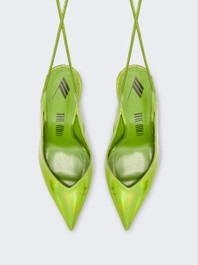 Venus Slingback Pump 105mm Lime Green  | The Webster | The Webster