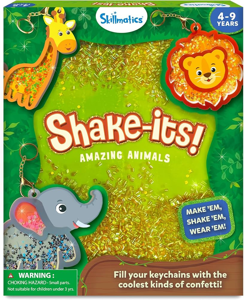 Skillmatics Art & Craft Activity - Shake-its Animals, DIY Glitter Craft Kit with Keychains, Fun &... | Amazon (US)