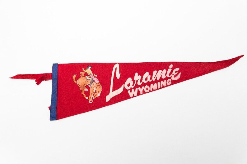 Vintage Laramie Wyoming Rodeo Souvenir Felt Pennant | Etsy (US)