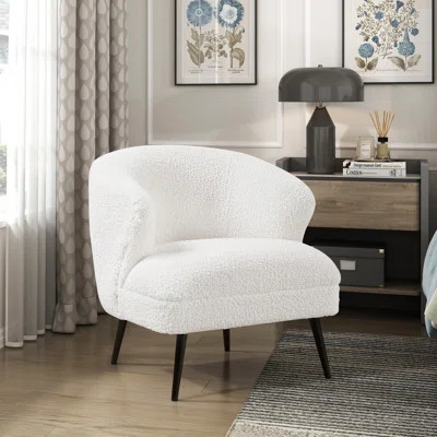Luxury Living Room Furniture 1pc Accent Chair Brown Boucle Upholstery, High-Density Foam Seat Cushions | Wayfair North America