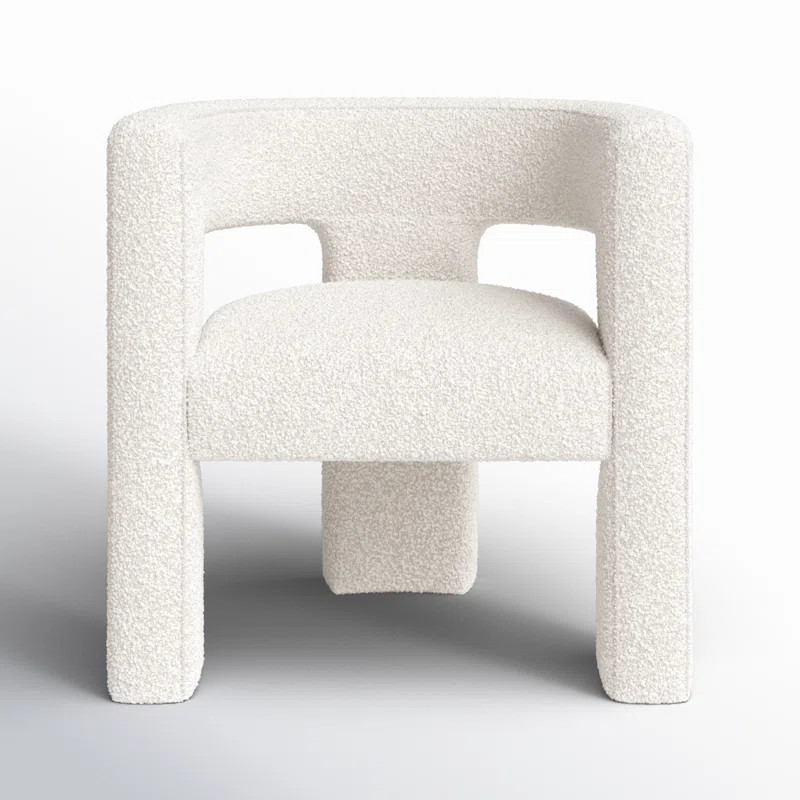 Brycie 28" Wide Boucle Upholstered Square Armchair | Wayfair North America