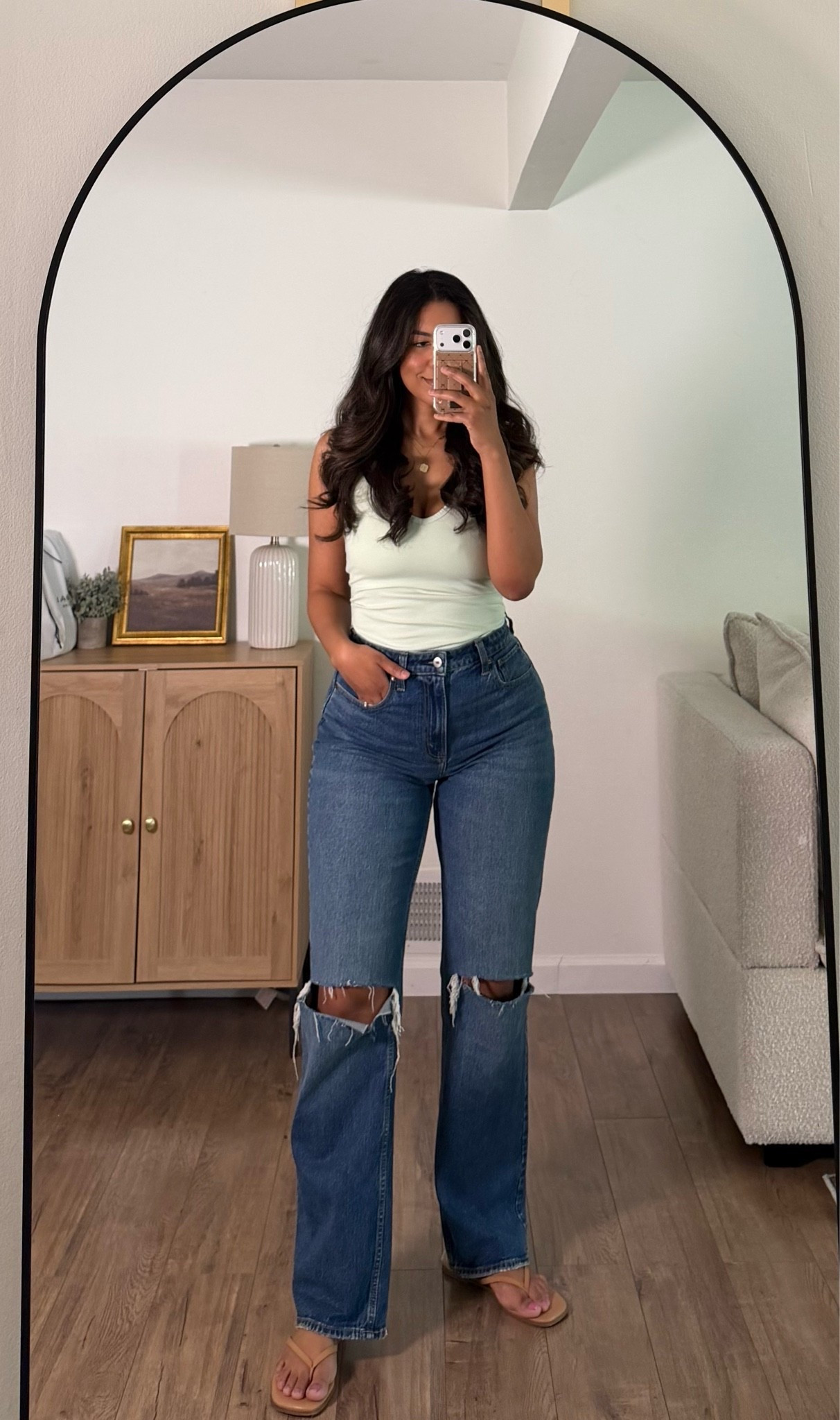 The most perfect jeans! Abercrombie finds!  Casual style! Medium aerie tank! Curve love 28/ long- use code AFSUMMER for additional savings no bra needed for tank! Built in bra

#LTKSaleAlert #LTKootd