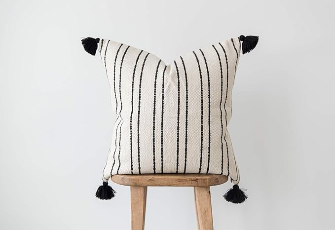 Woven Nook Decorative Throw Pillow Euro Size Covers ONLY Set of 2 24 x 24'' for Couch, Sofa, or B... | Amazon (US)