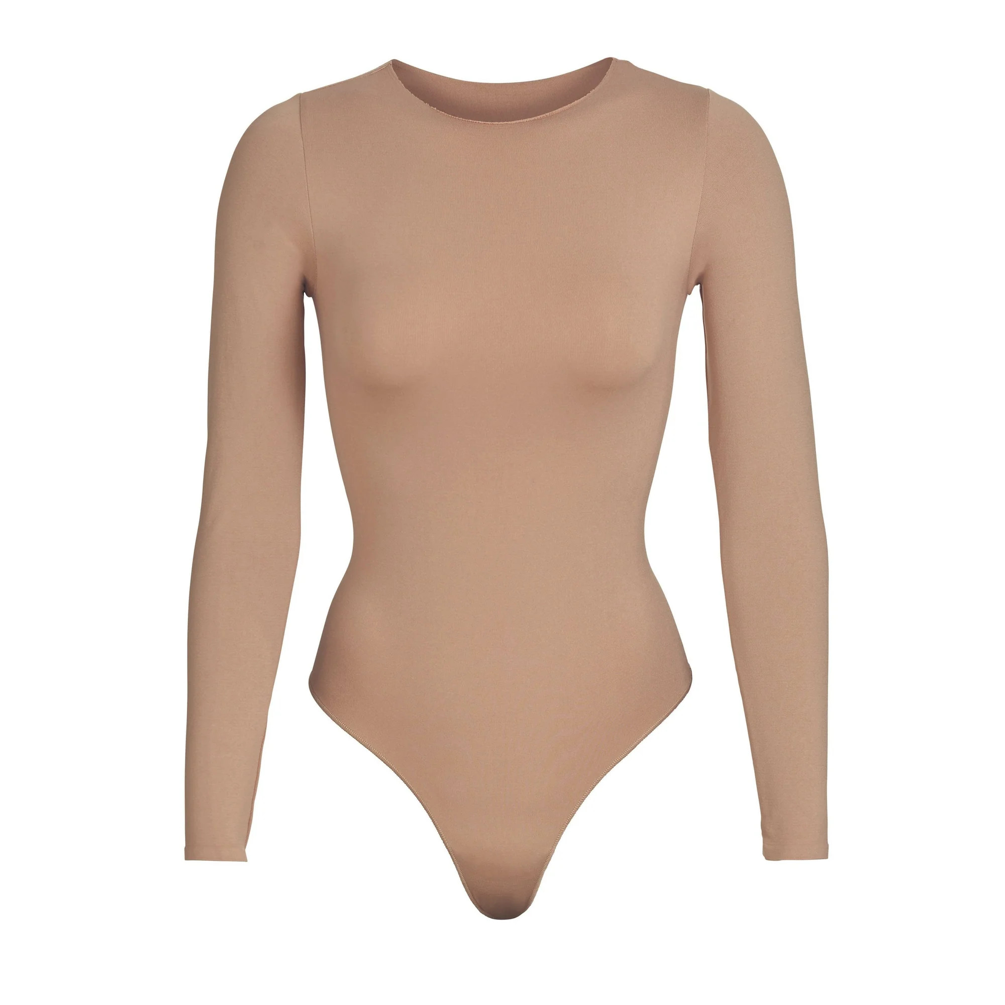 ESSENTIAL CREW NECK LONG SLEEVE BODYSUIT | SIENNA | SKIMS (US)