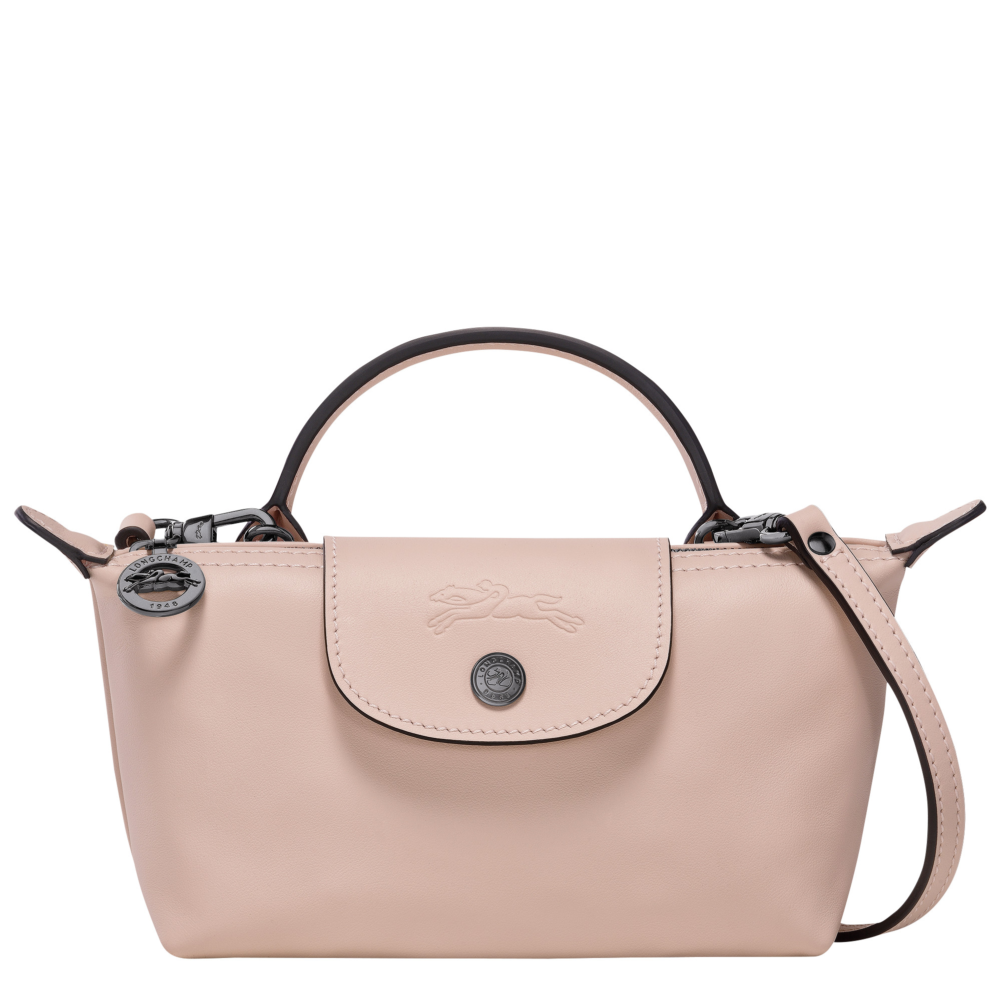 Le Pliage Xtra XS Pouch Nude - Leather | Longchamp US | Longchamp