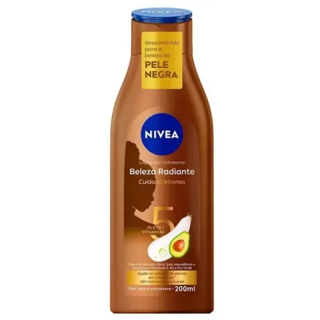LOCAO HIDRATANTE NIVEA BELEZA RADIANTE PELE NEGRA  200ML | DrogaRaia (BR)