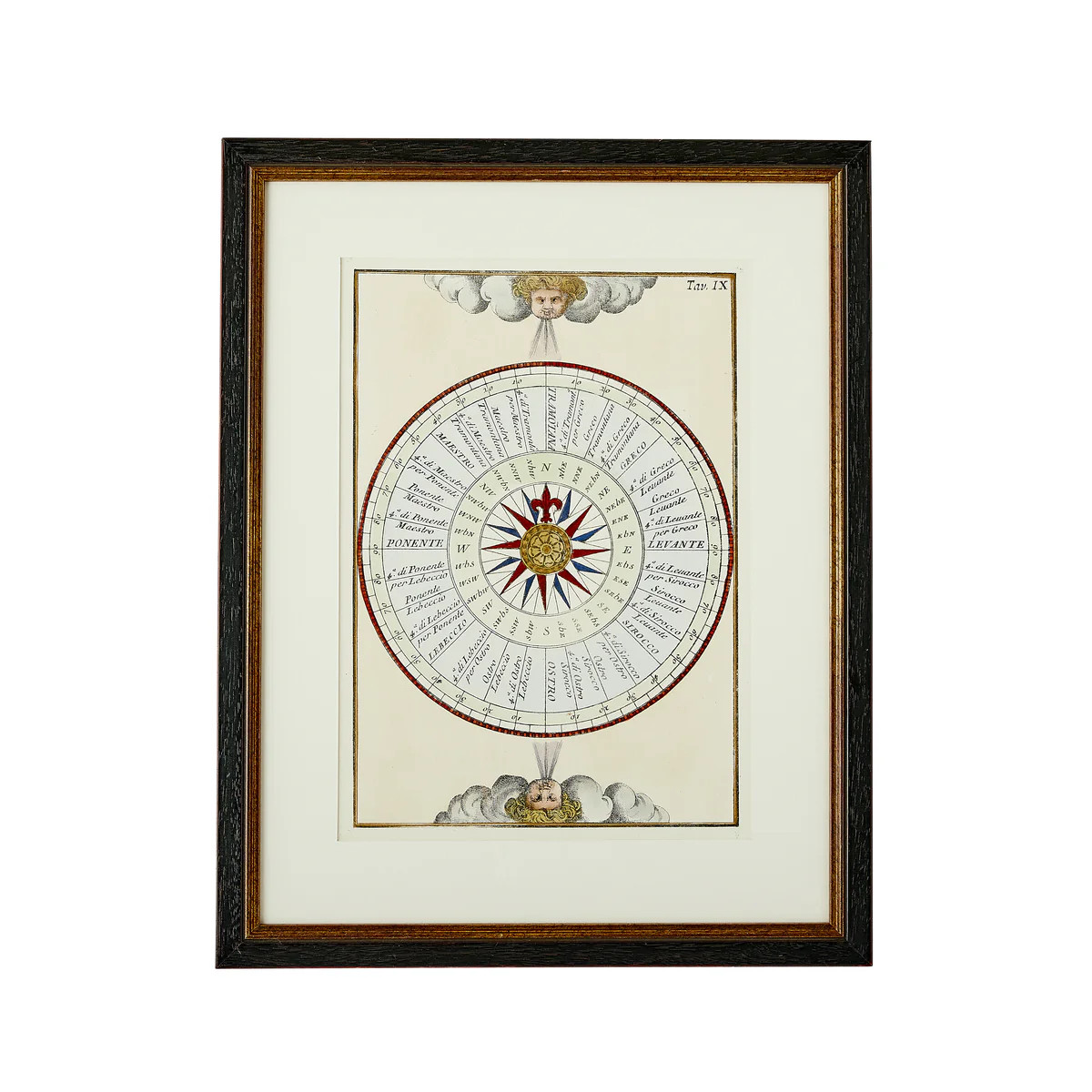 Large Italian Wind Rose Painting | Noel Pittman