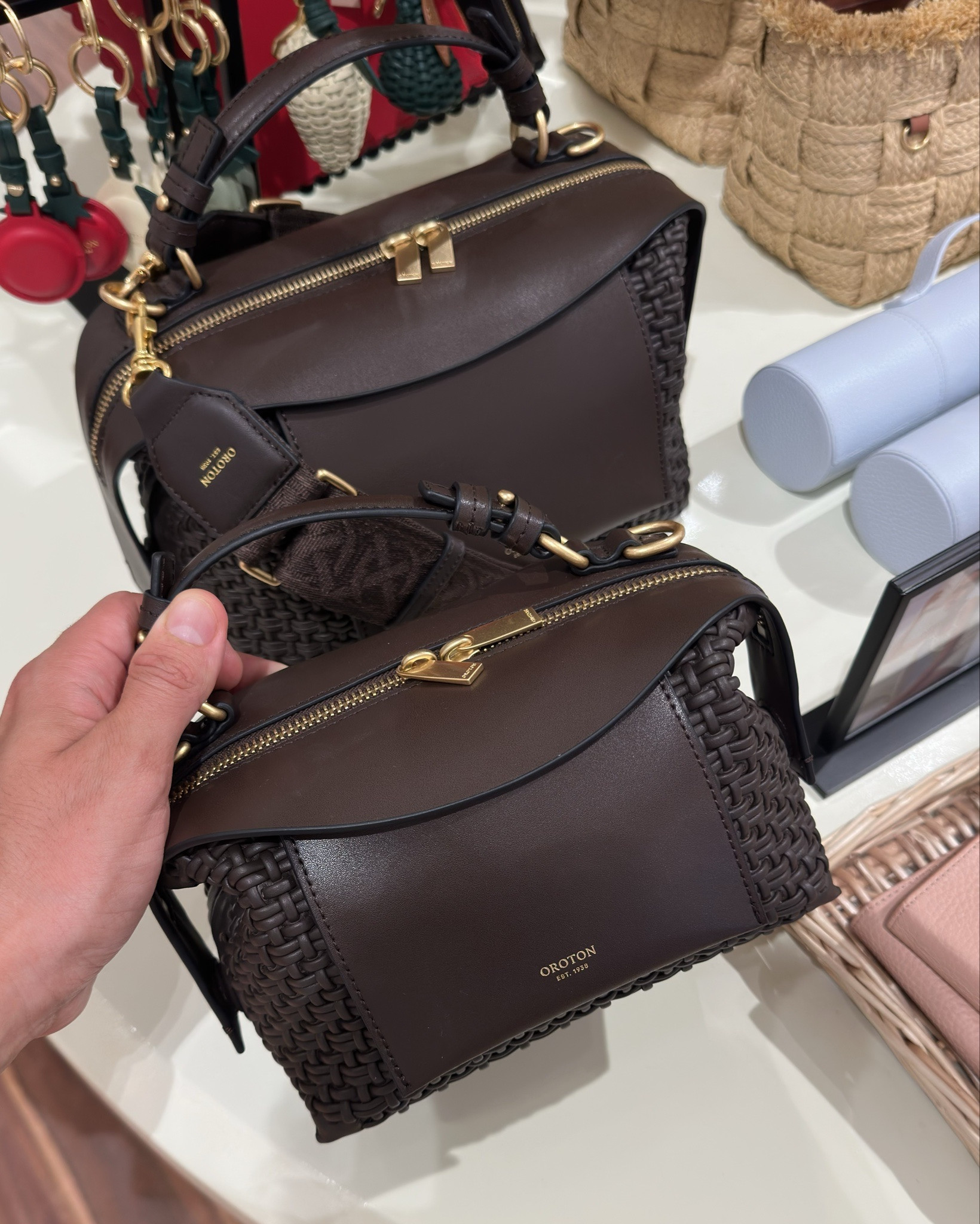 Brown bag obsession. The Oroton Mica Bag now in woven leather?! Perfect. 2 years on, the Mica is still my most worn bag and the quality is unmatched. Available in Small and Mini. Wearing the Small size.

#LTKtravel #LTKbag #LTKaustralia