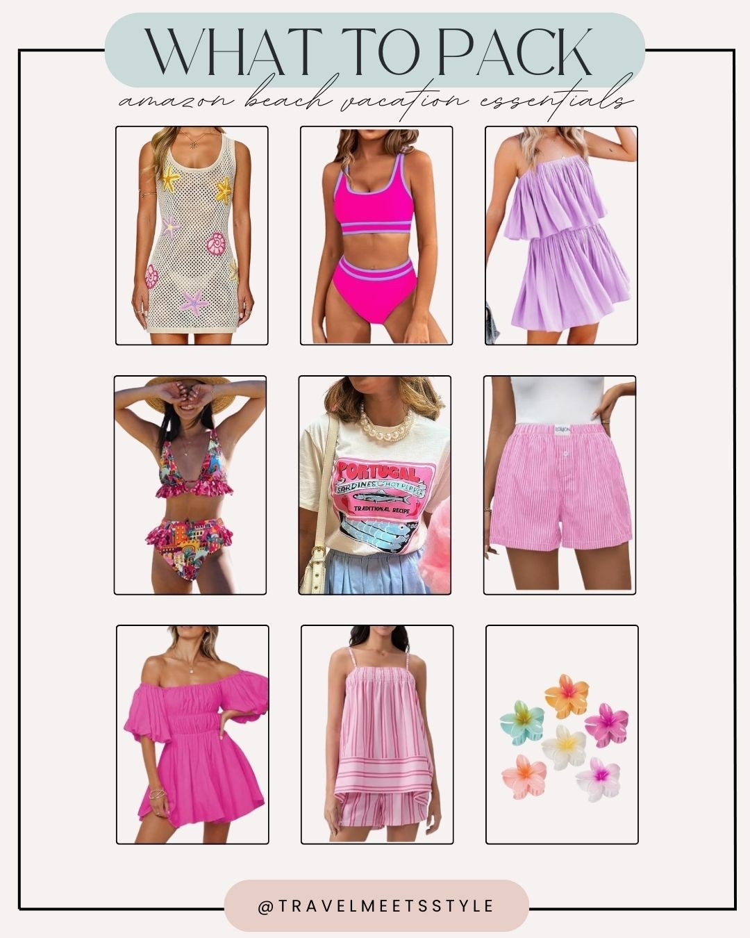 Headed somewhere sunny and need some help packing for your trip? This is your destination for the ultimate beach vacation packing list. 

Explore here for vacation outfits beach + spring break outfits for every adventure and make sure to check out my Amazon storefront for more Amazon finds + Amazon must-haves 🌸 

#LTKSwim #LTKTravel