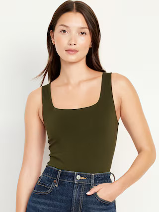 Square-Neck Tank Top Bodysuit | Old Navy (US)