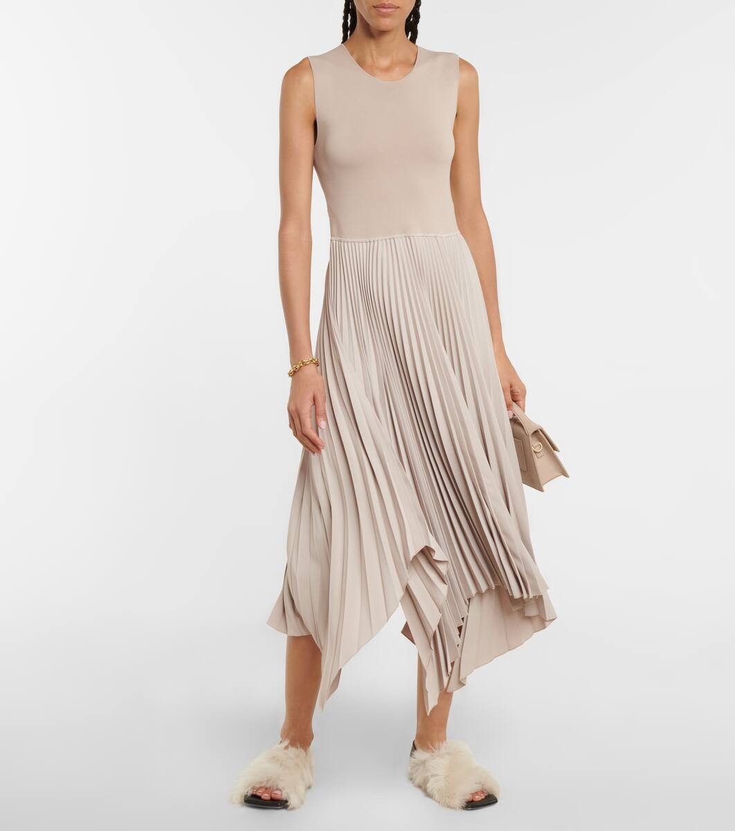 Dera pleated crêpe midi dress | Mytheresa (US/CA)