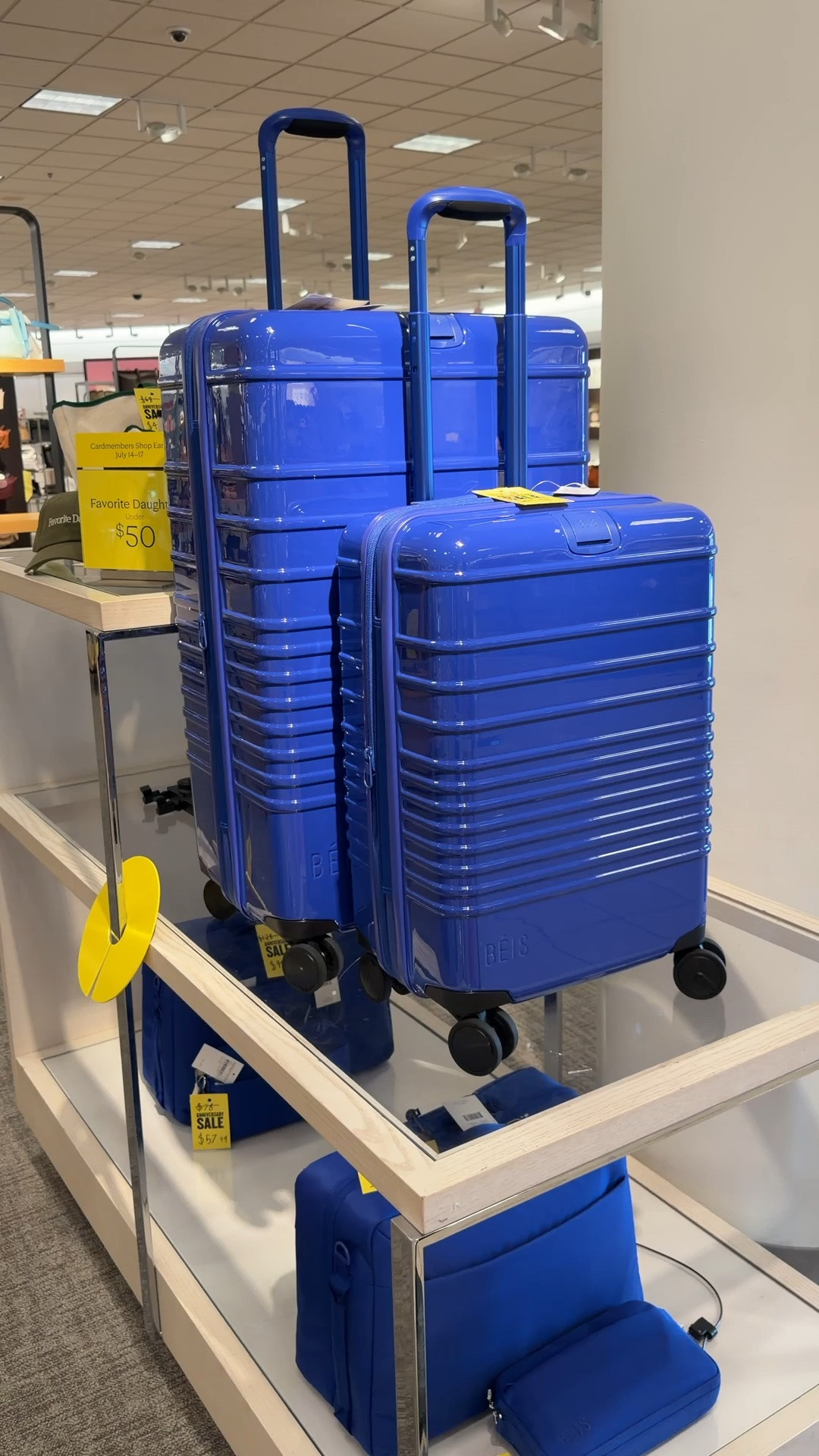 The blue luggage is FIRE

#LTKootd #LTKOver40 #LTKSaleAlert