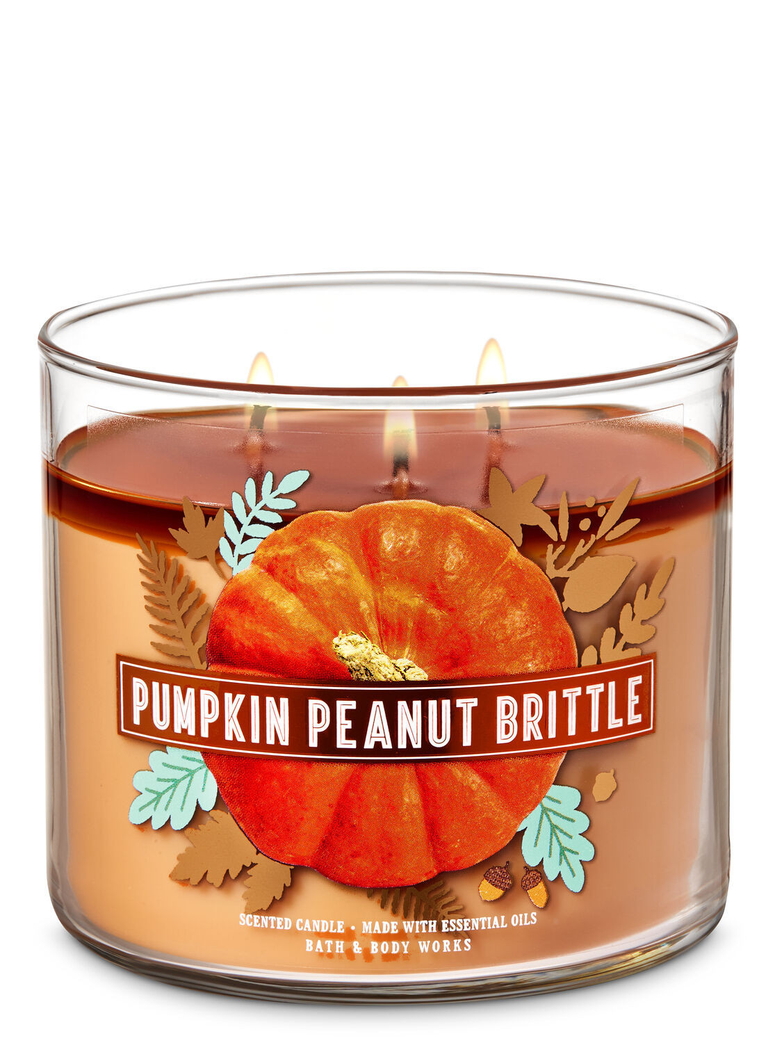 Pumpkin Peanut Brittle 3-Wick Candle | Bath & Body Works