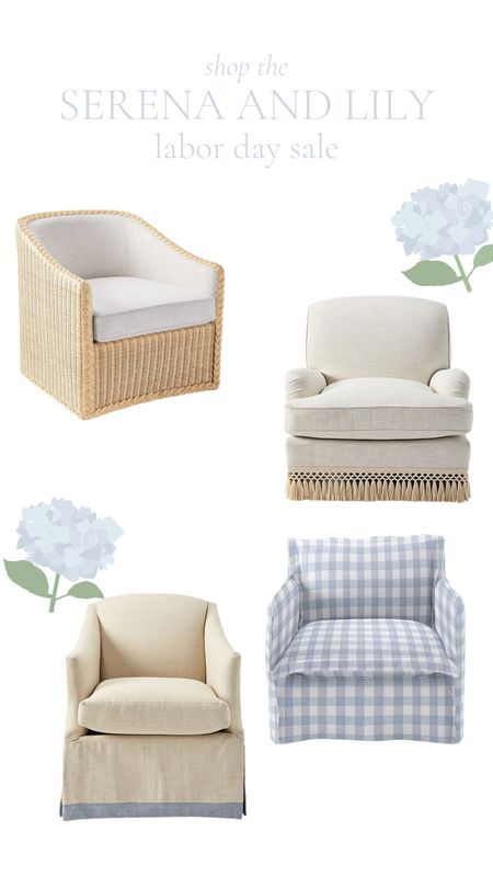 Serena and Lily Sale, swivel chair , beige, white, blue, checked, coastal, linen, rattan, fringe, seating, cushion

#LTKSale #LTKhome #LTKFind