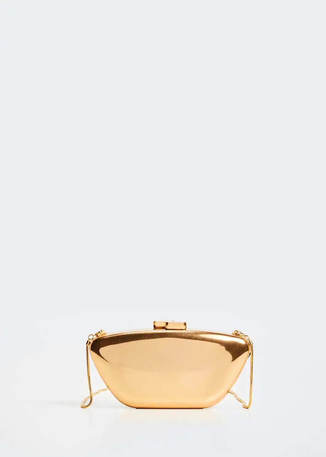 Metallic clutch bag -  Women | Mango USA | MANGO (US)