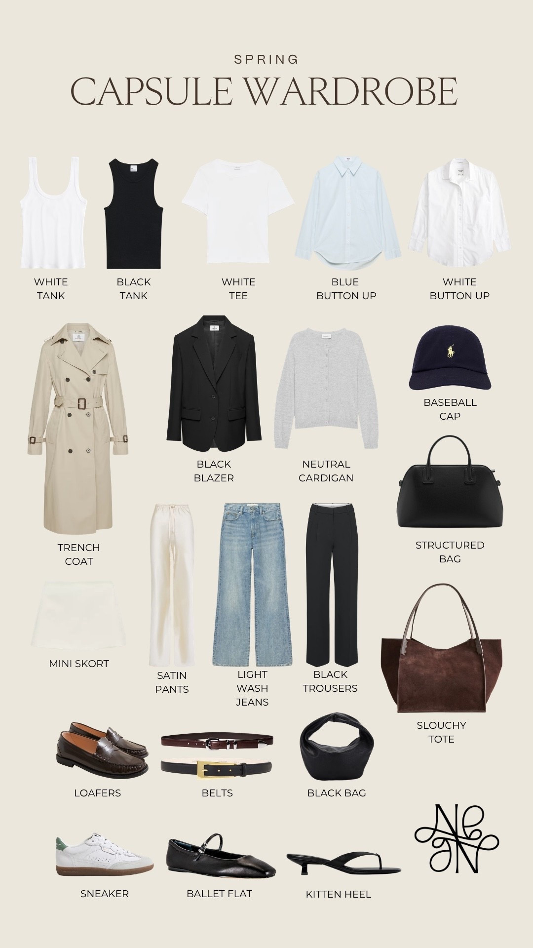 Spring Capsule Wardrobe outfit ideas 🤍 

closet essentials, closet staples, spring wardrobe, spring outfit, spring fashion, spring style, casual outfit

#LTKSeasonal