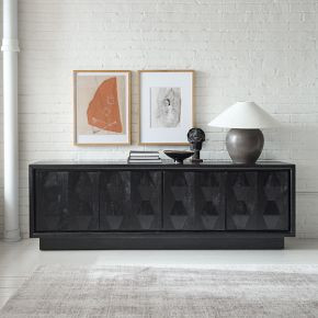 Carved Pattern Media Console (60"–80") | West Elm (US)
