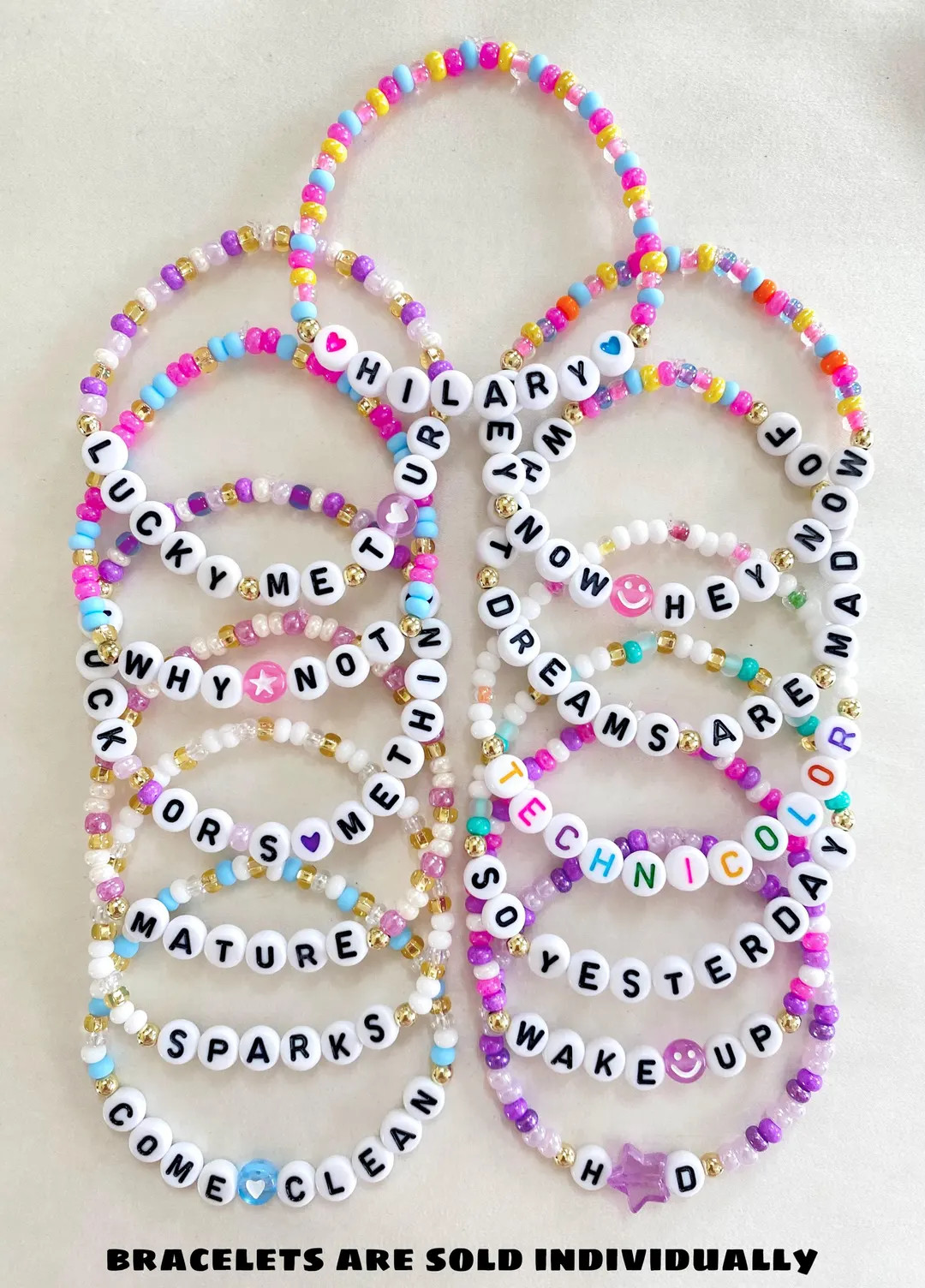 Hilary Bracelets, Lucky Me Tour Bracelets - Etsy | Etsy (US)