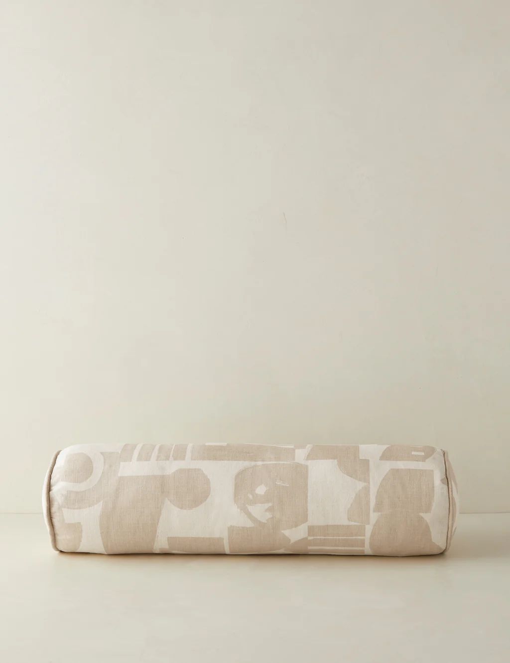 Organic Shapes Linen Bolster Pillow | Lulu and Georgia 