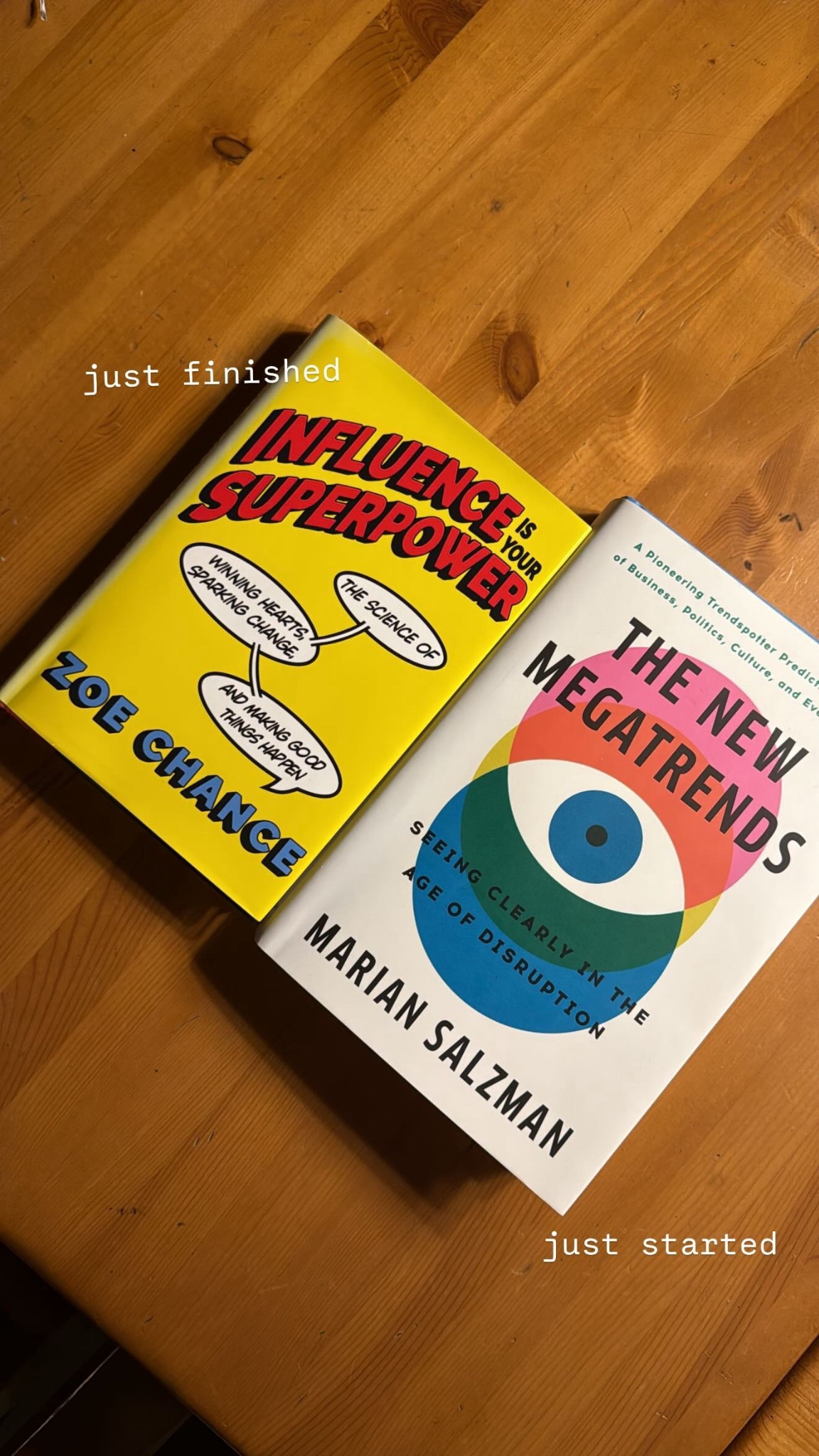 Smart Girl Stack (non-fiction focus):
Just finished Influence Is Your Superpower and highly recommend if you’re into psychology, sales, or just getting better at being heard—it’s such a smart and empowering read.
The New Megatrends was a dense one but packed with insights on what’s shaping culture and business. Both are great picks if you’re in your building/growth era. 