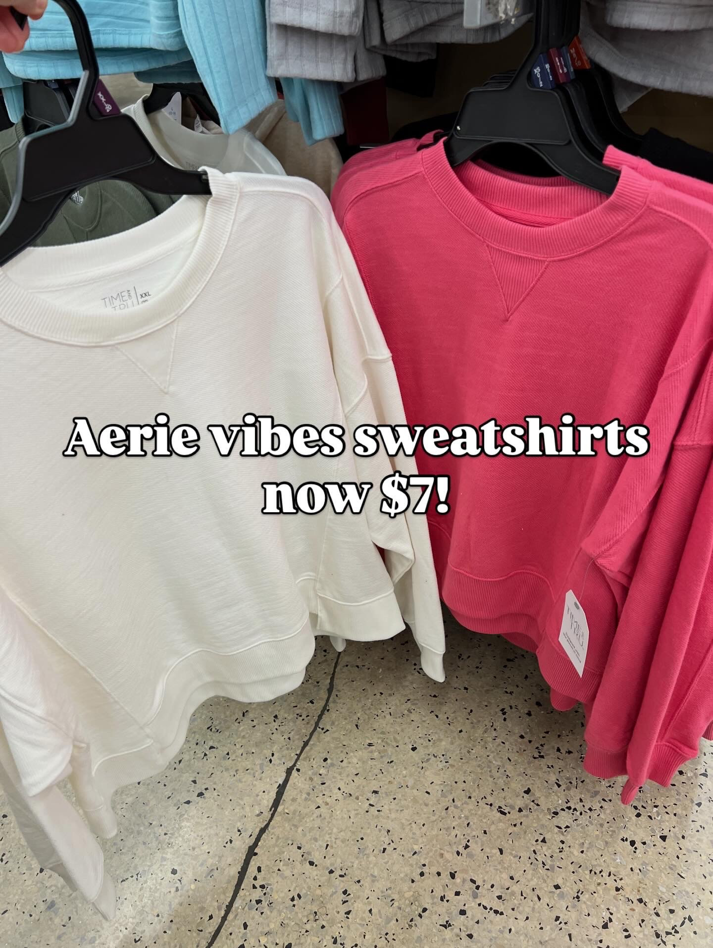 Aerie vibes sweatshirts at Walmart now $7! #walmartfashion 

#LTKFindsUnder100 #LTKFindsUnder50